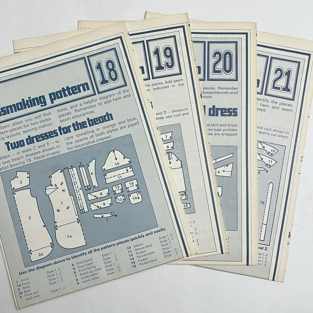 Vintage Designer Sewing Patterns Lot Of 4 Dress Skirt Jacket Maternity Smock 70s